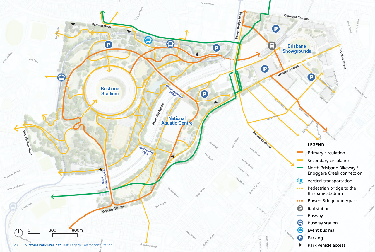 Barrambin (Victoria Park) and the North Brisbane Bikeway